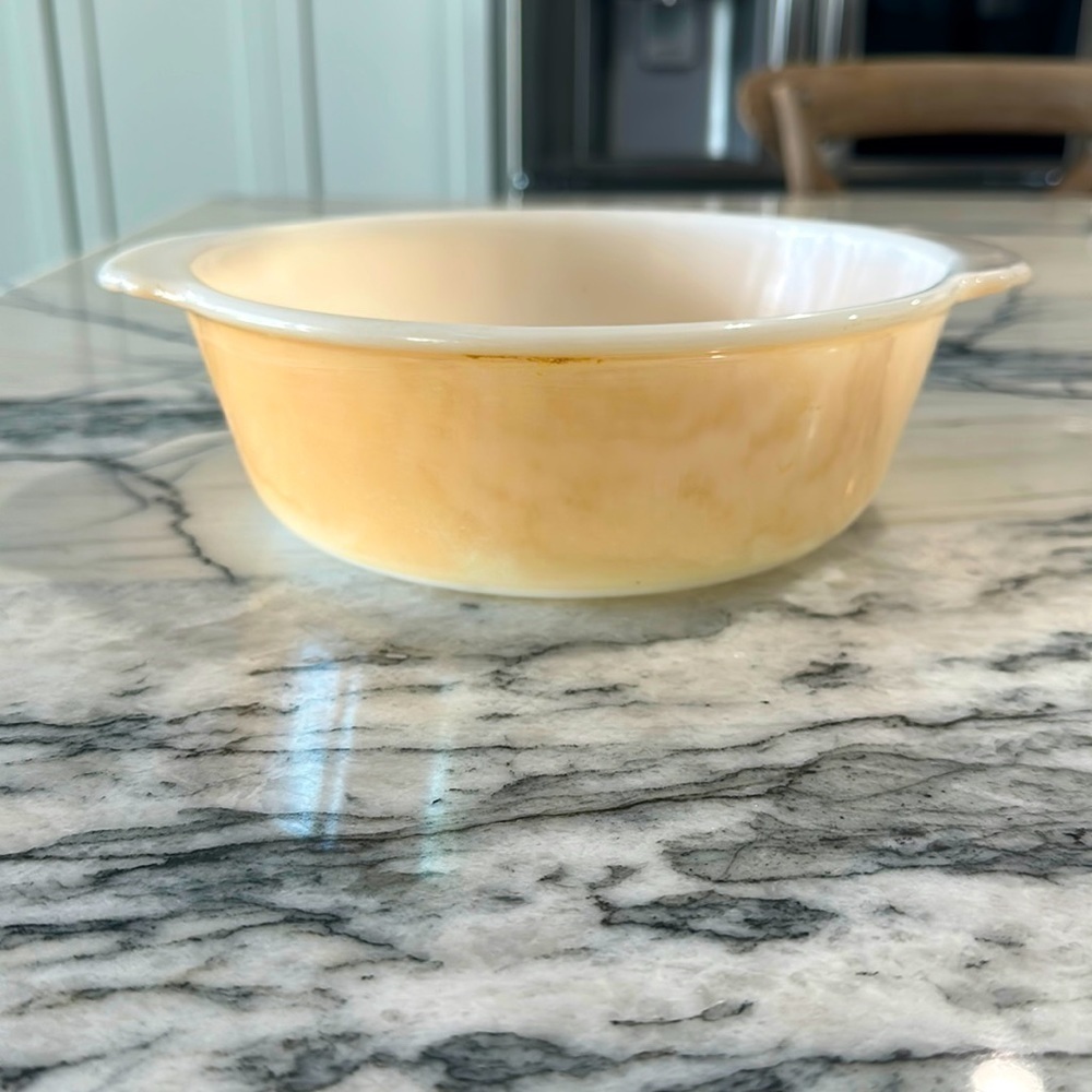 Peach Luster Fire King Oven Ware 2 Round Quart Casserole Dish